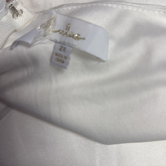 Eternal Bond White Satin Ruffled Flutter Sleeve Maxi Dress - Picture 10 of 10